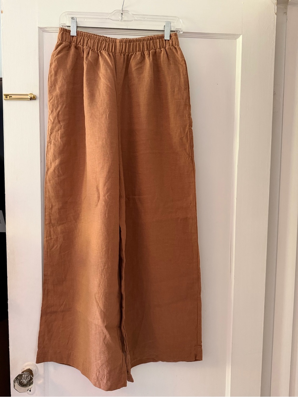 ROVE Wide Leg Linen Pants in Clay